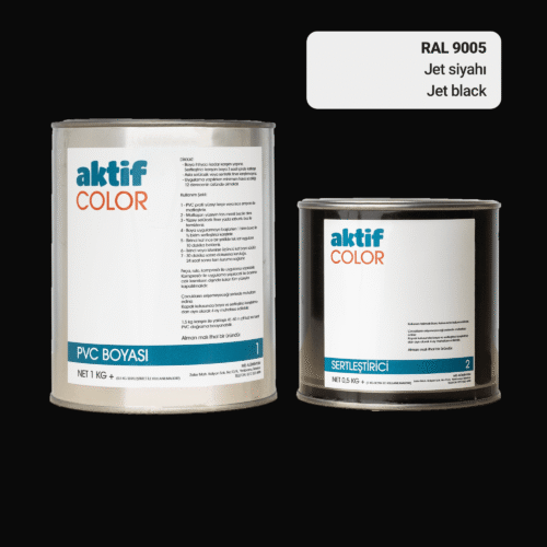 Aktif Color PVC ve alüminyum doğrama boyası RAL 9005 Jet Siyahı