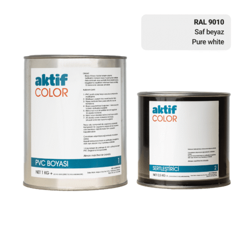 Aktif Color PVC ve alüminyum doğrama boyası RAL 9010 Saf Beyaz