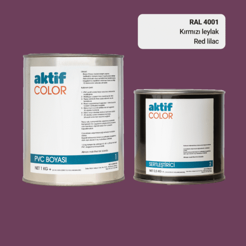 RAL 4001 Kırmızı Leylak PVC Boyası – 1 kg Boya + 0,5 kg Sertleştirici