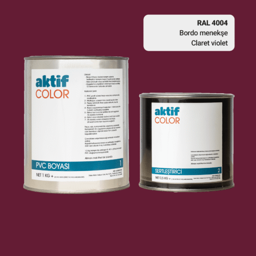 RAL 4004 Bordo Menekşe PVC Boyası – 1 kg Boya + 0,5 kg Sertleştirici