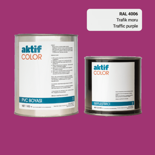 RAL 4006 Trafik Moru PVC Boyası – 1 kg Boya + 0,5 kg Sertleştirici