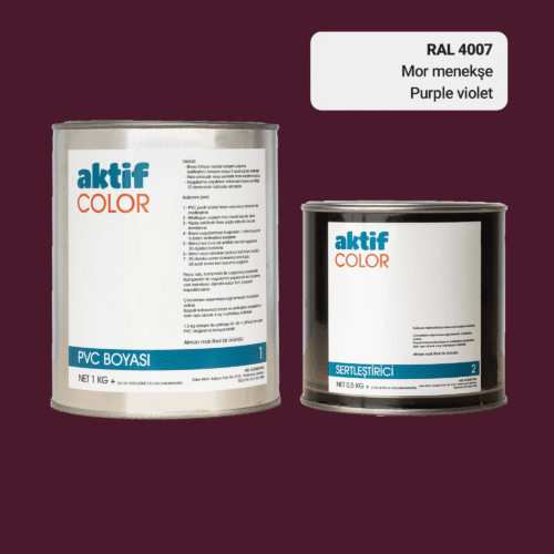 RAL 4007 Mor Menekşe PVC Boyası – 1 kg Boya + 0,5 kg Sertleştirici