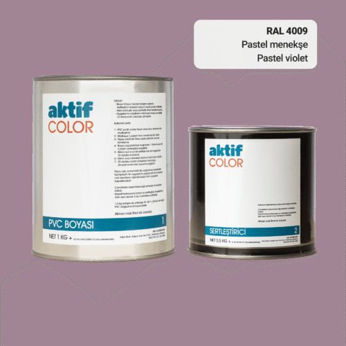 RAL 4009 Pastel Menekşe PVC Boyası – 1 kg Boya + 0,5 kg Sertleştirici