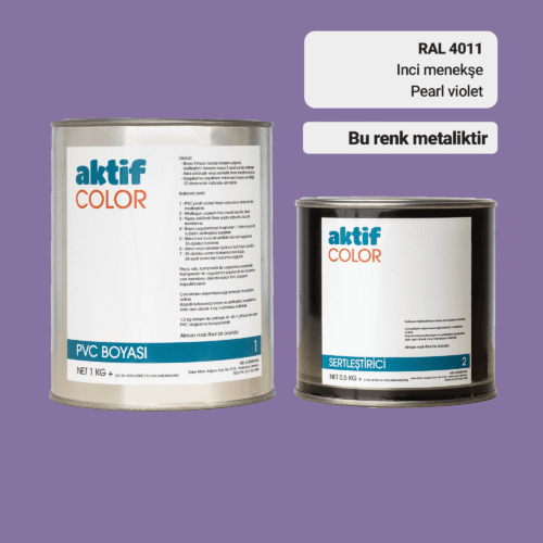 RAL 4011 İnci Menekşe PVC Boyası – 1 kg Boya + 0,5 kg Sertleştirici