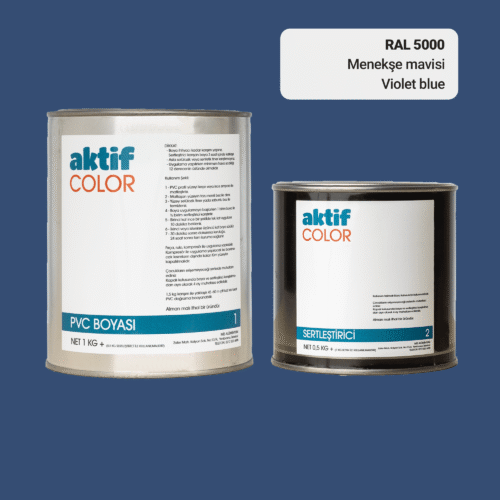 RAL 5000 Menekşe Mavisi PVC Boyası – 1 kg Boya + 0,5 kg Sertleştirici