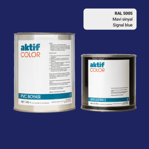 RAL 5005 Mavi Sinyal PVC Boyası – 1 kg Boya + 0,5 kg Sertleştirici