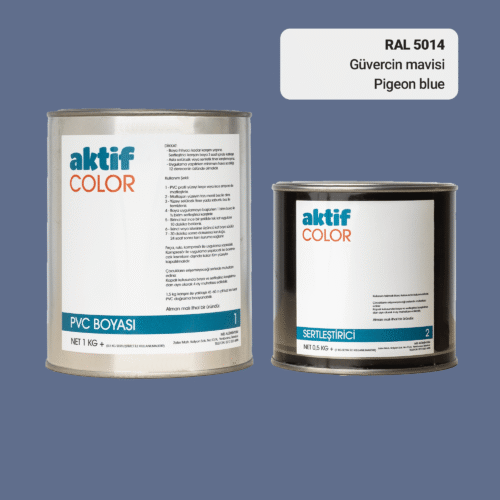 RAL 5014 Güvercin Mavisi PVC Boyası – 1 kg Boya + 0,5 kg Sertleştirici