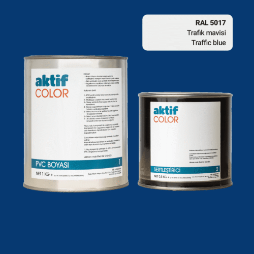 RAL 5017 Trafik Mavisi PVC Boyası – 1 kg Boya + 0,5 kg Sertleştirici