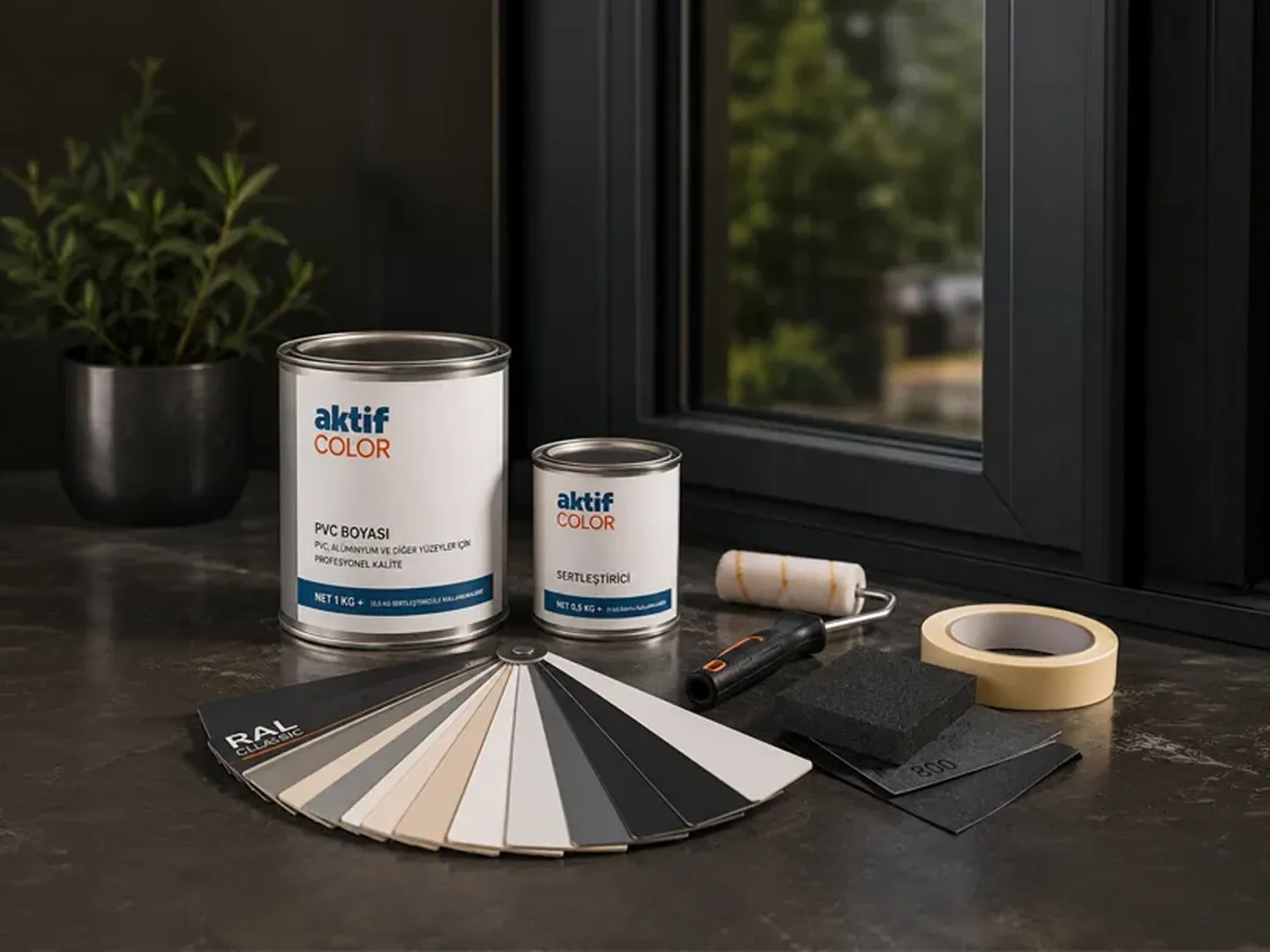 Aktif Color PVC boyası renkleri, RAL tonları ve uygulama ürünleri
