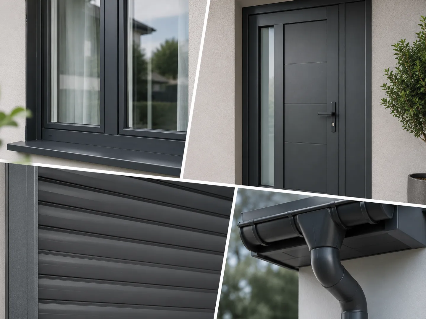 Antrasit renge yenilenmiş PVC pencere ve balkon kapısı