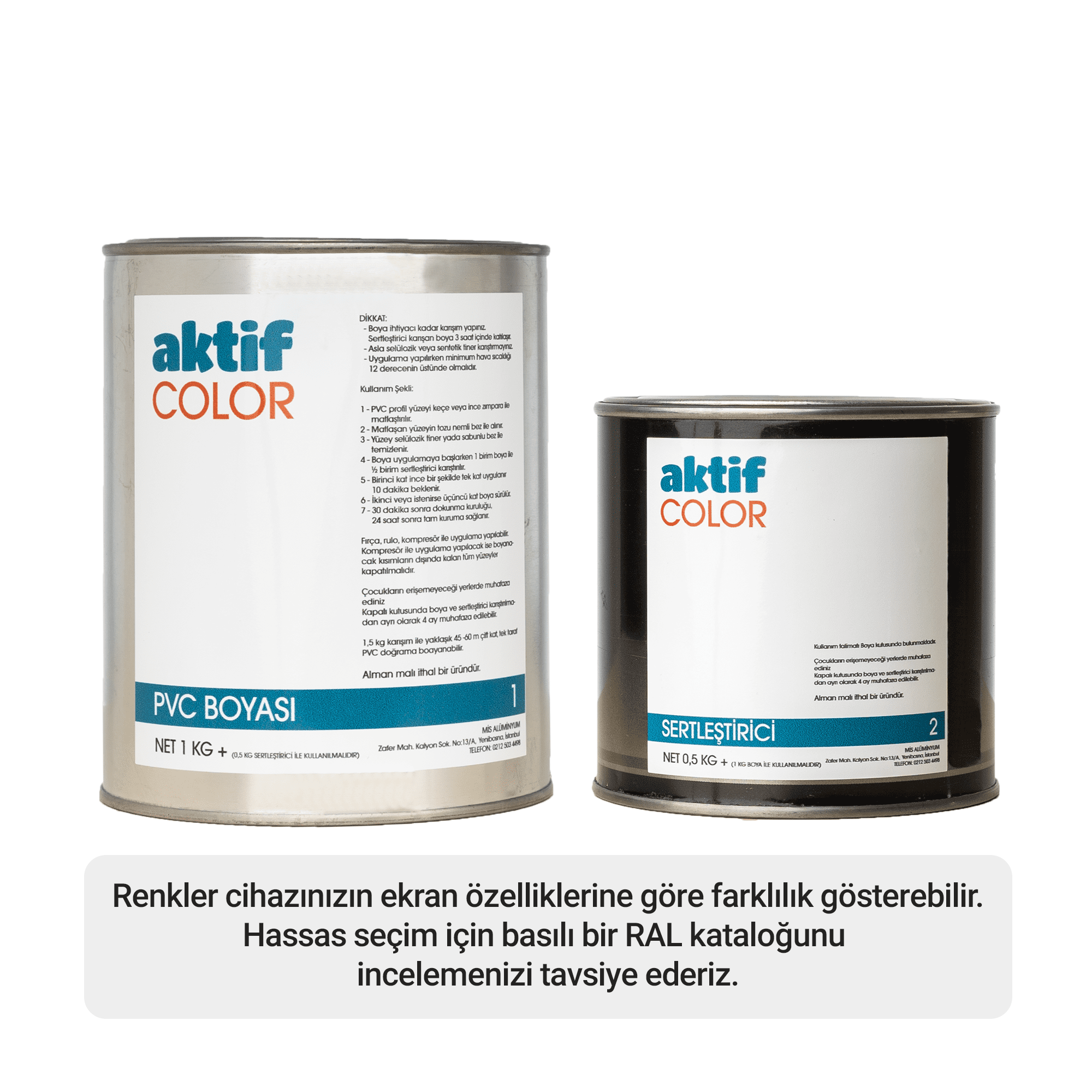 RAL 7033 Çimento Grisi PVC Boyası – 1 kg Boya + 0,5 kg Sertleştirici - Görsel 2